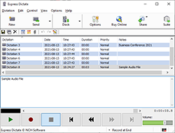 Express Dictate Digital Dictation Software screenshot