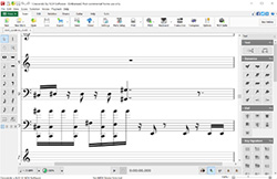 MIDI-bestand wordt geopend in een nieuwe partituur